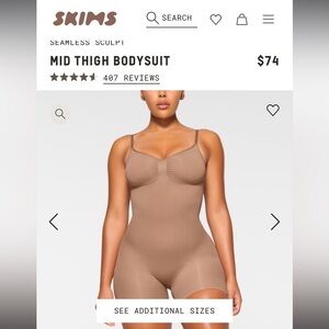 SKIMS Seamless Sculpt Mid Thigh Bodysuit